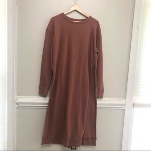 Free People Beach sweatshirt side slit dress / cover up